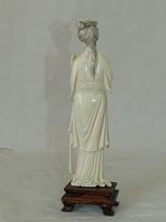 hofdame, china, antik, elfenbeinfigur, elfenbein geschnitzt, antke chinesische figur