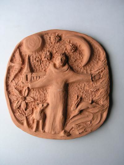 terrakotta relief schweiz franz von assisi