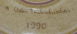 Signatur auf Spruchteller - Aebi Trubschachen