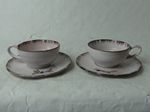 burkart, kreuzlingen, tasse, untertasse, schweizer keramik, 40er Jahre