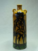 Kunstkeramik, keramik Kunst, Schweiz, Flasche, Kunstmaler, Kurt metzler, Töpferei Enzler, Lüchingen
