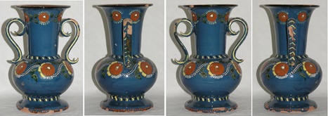 Jugenstil Vase, Engobe dekor