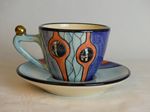 Tasse Hundertwasser Stil Einzelstück