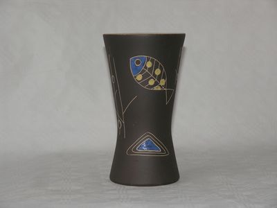 Vase HE Keramik, Schweiz, 50er jahre