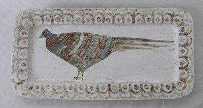 Kunstkeramik, wandplatte, Fasan