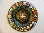 wappenteller, schweiz, steffisburg, thuner majolika, landesausstellung